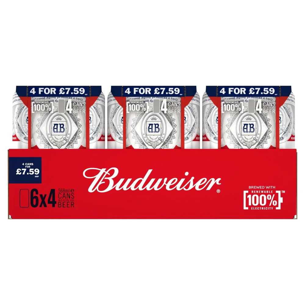 Budweiser Pint Can 4pack PM £7.59