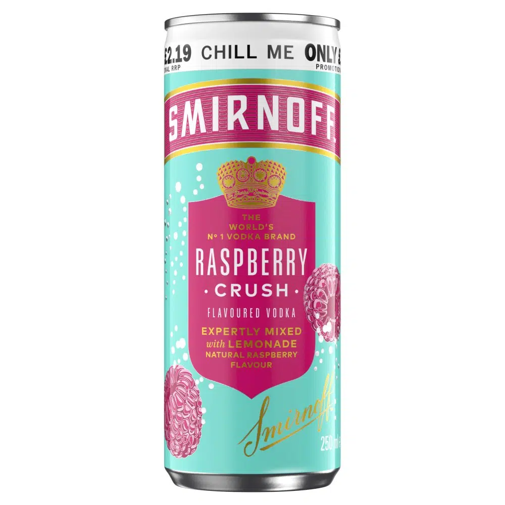 Smirnoff raspberry crunch and lemonade pmpâ£2.19