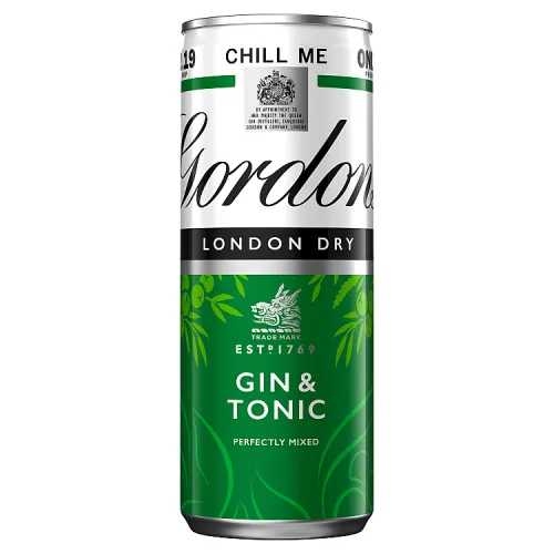 Gordons gin&tonic can pmâ£2.19
