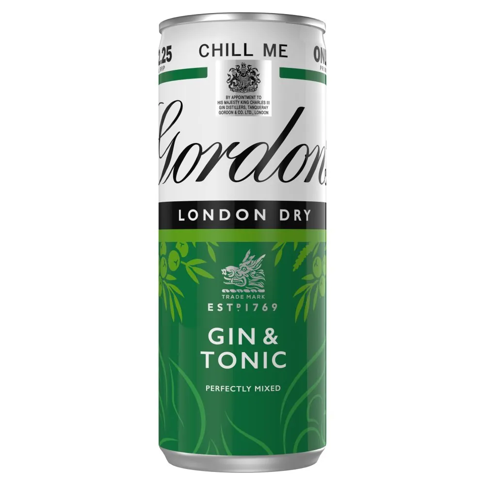 Gordons Gin & Diet Tonic PM £2.25