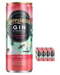 Kopparberg strawberry lime gin&lemonade can