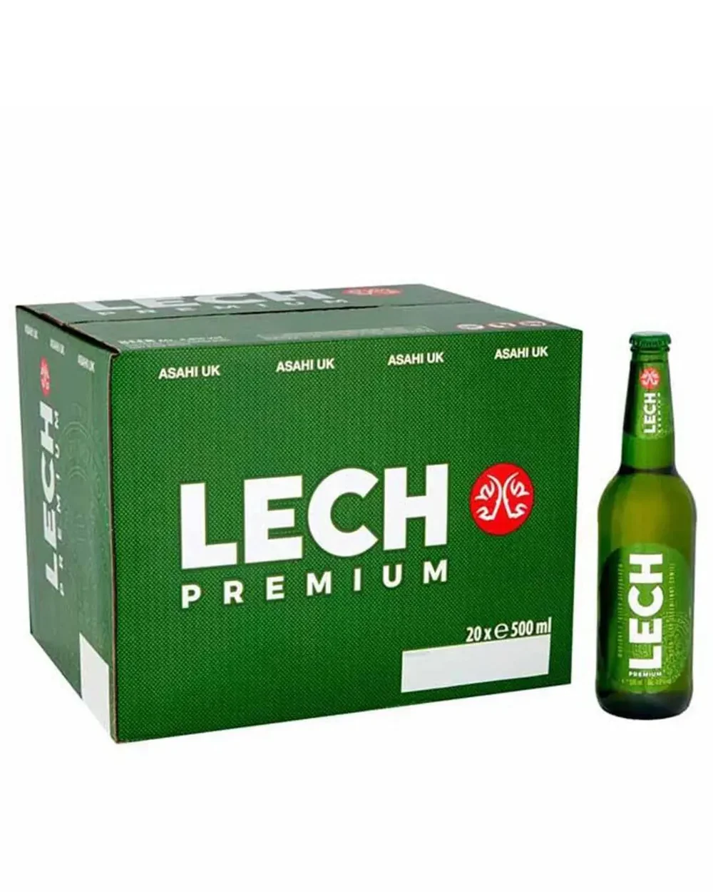 Lech premium beer bottles