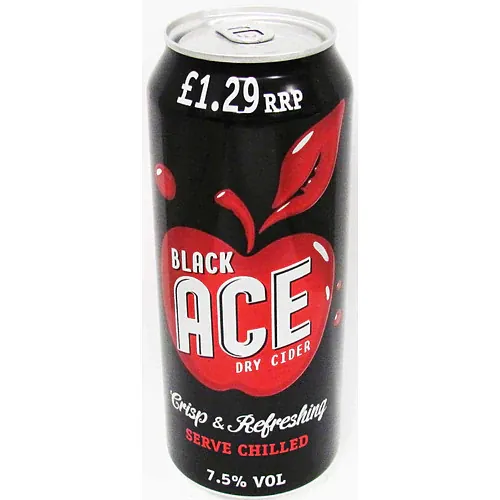Black ace cider 7.5% pmp £1.29