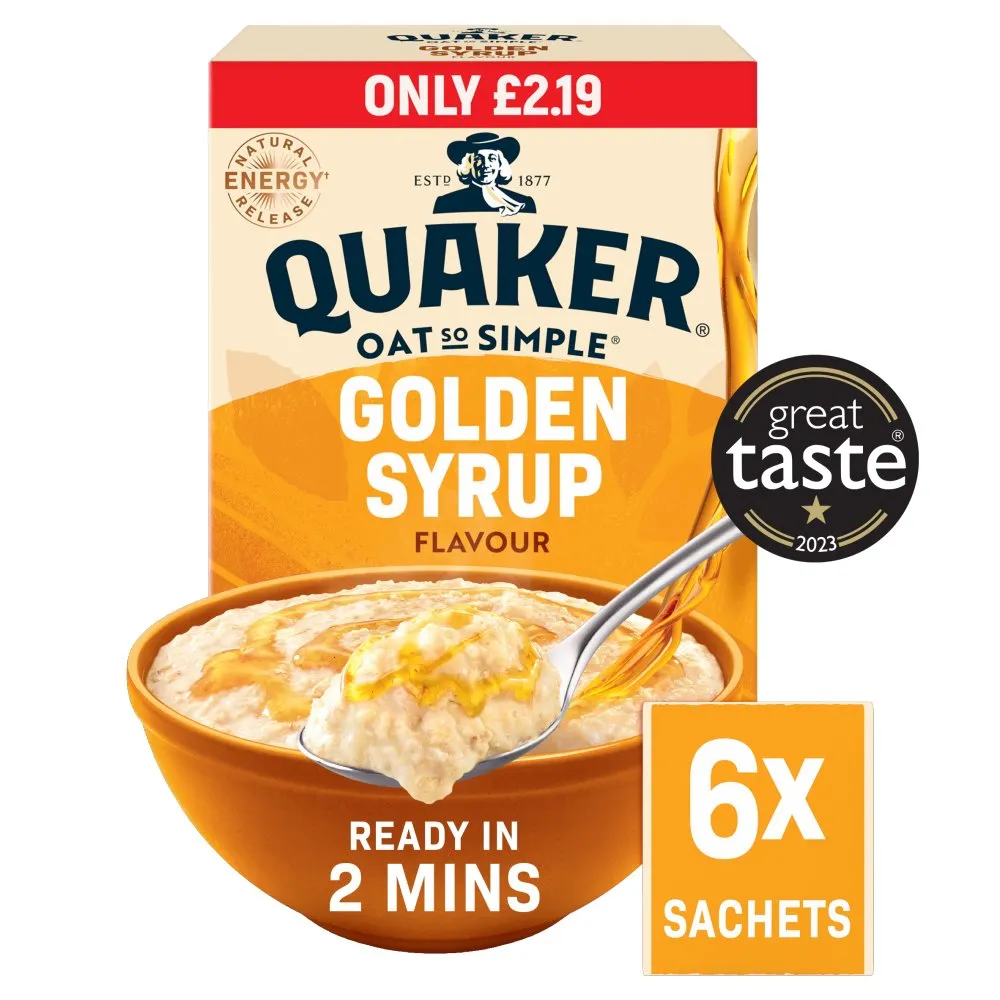 Quaker oat so simple golden syrup pmp £2.19