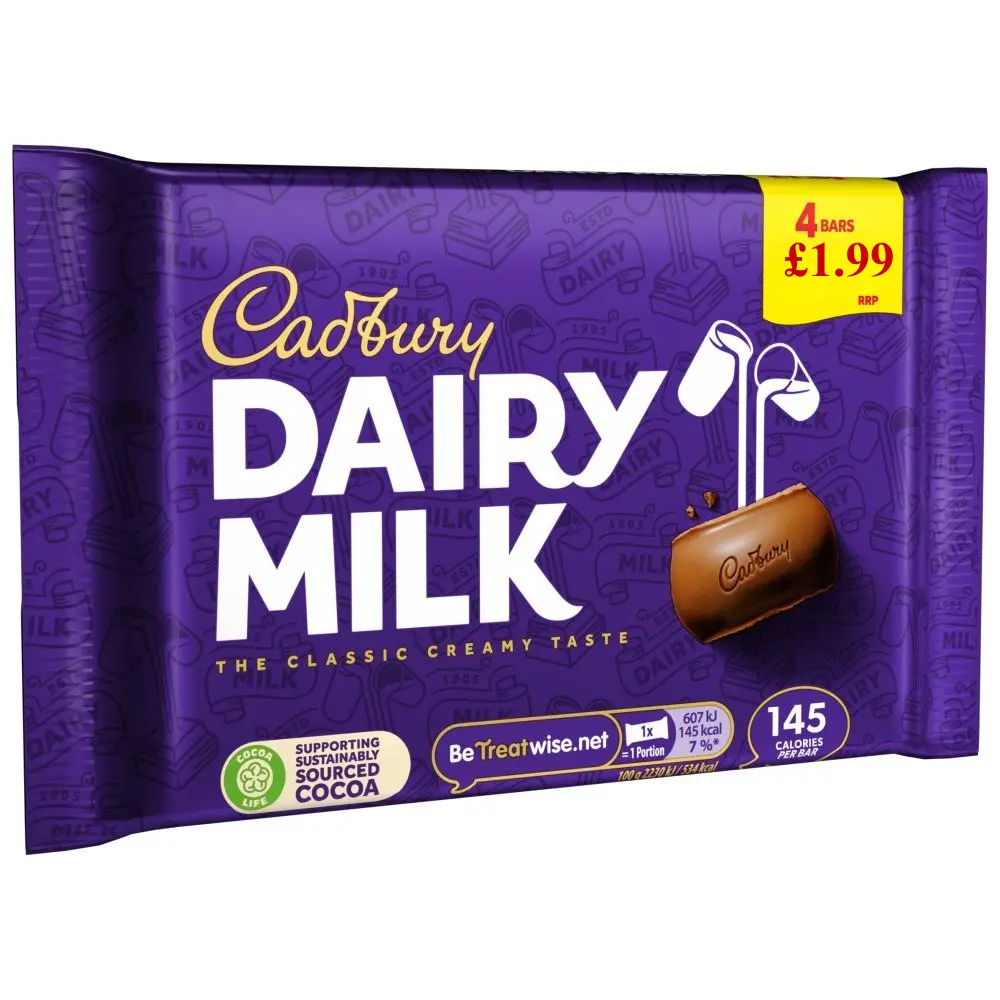 Cadbury dairy milk multipack pmp £1.99