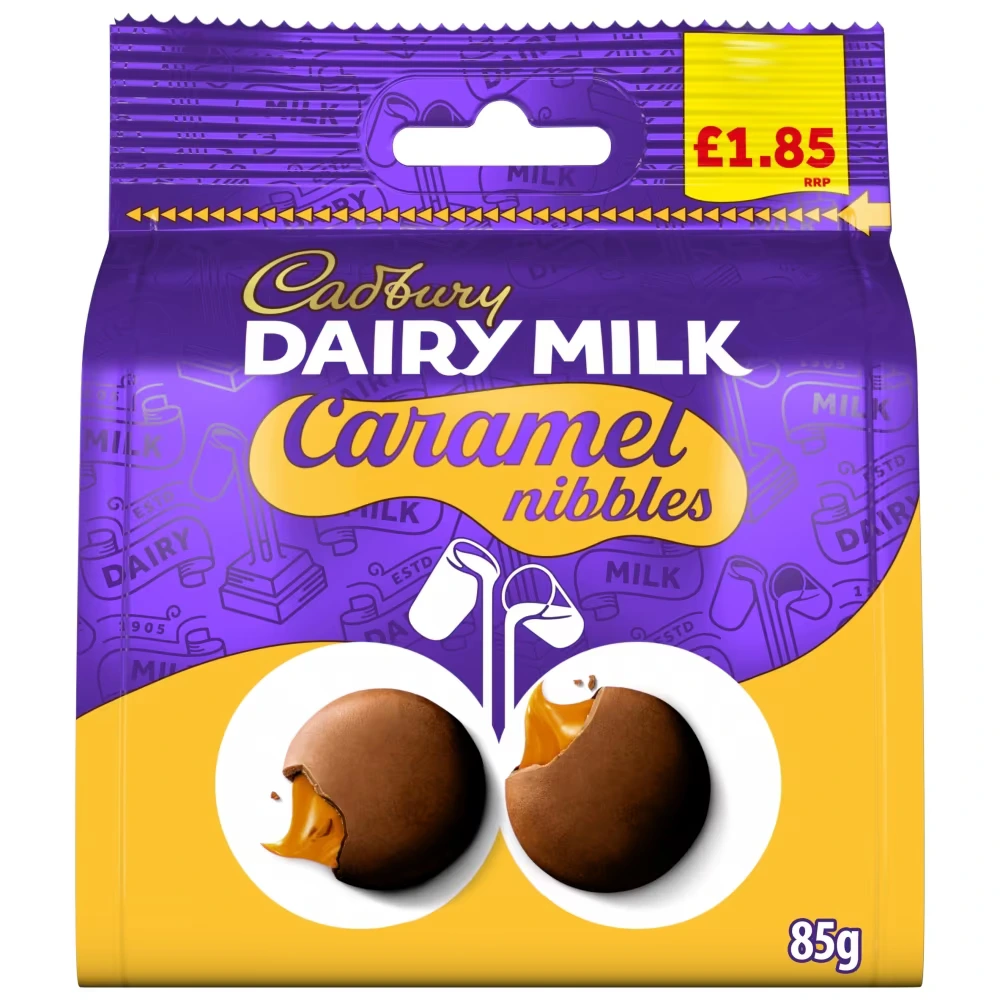 Cadbury nibble bags caramel £1.85