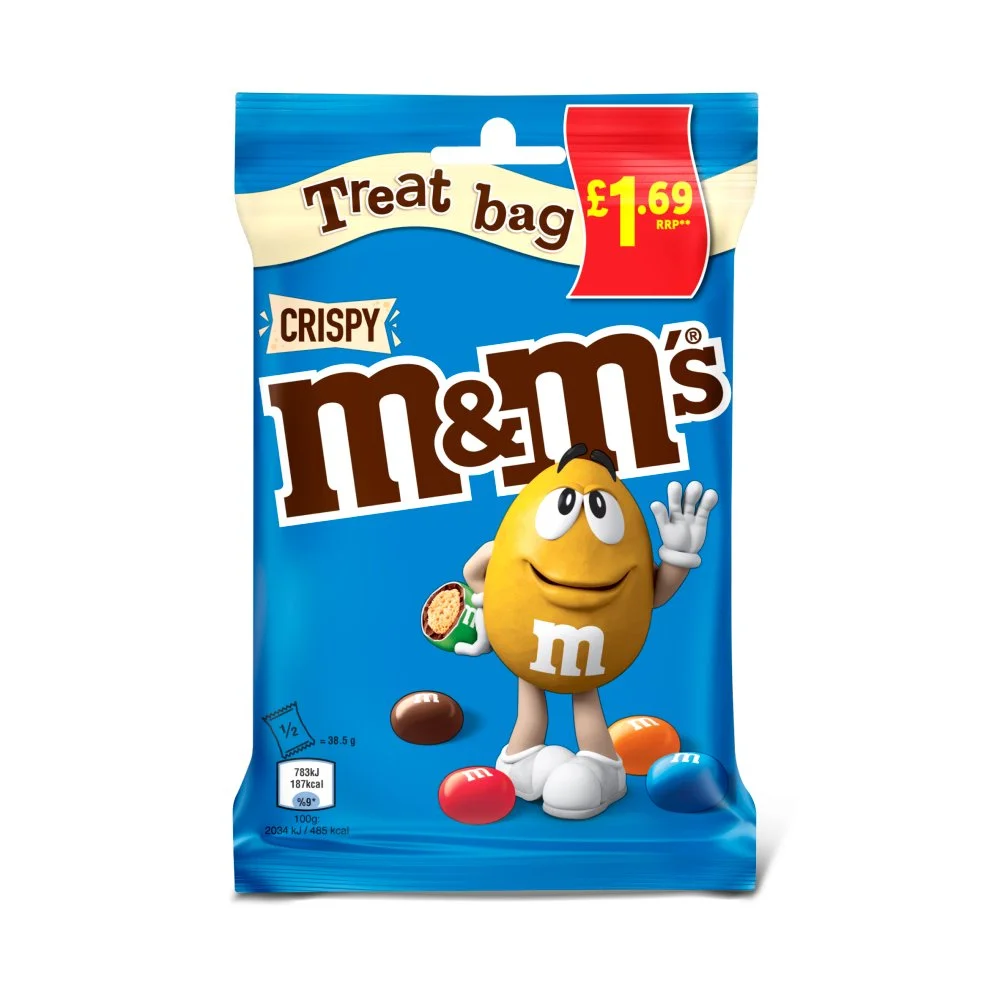 M&m's crispy treat bag pmp £1.69