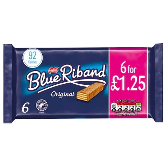 Nestle blue riband 6pack pm£1.25