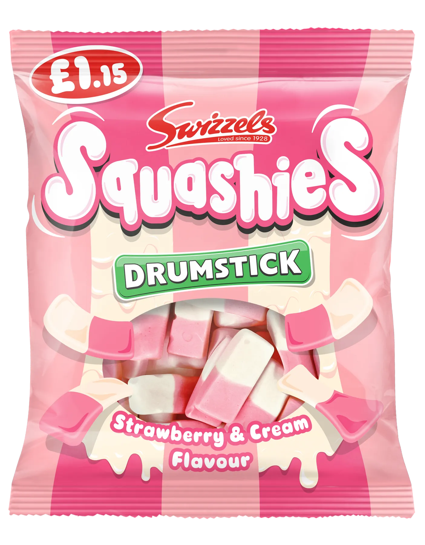 Swizzels squashies strawberry & cream pmp 1.15