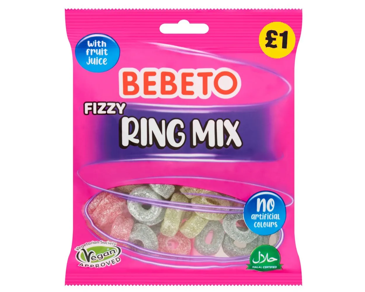 Bebeto fizzy ring mix pmp £1.00
