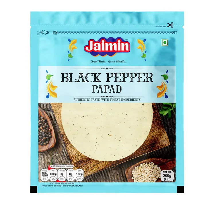 Jaimin black pepper papad pack 4x10
