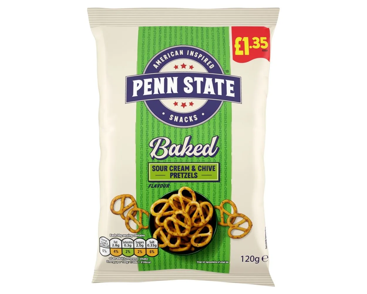 Penn state pretzels sour cream&chive pm£1.35