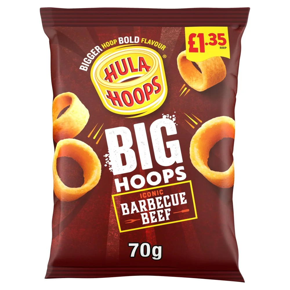 Hula hoop big hoops bbq beef pm£1.35