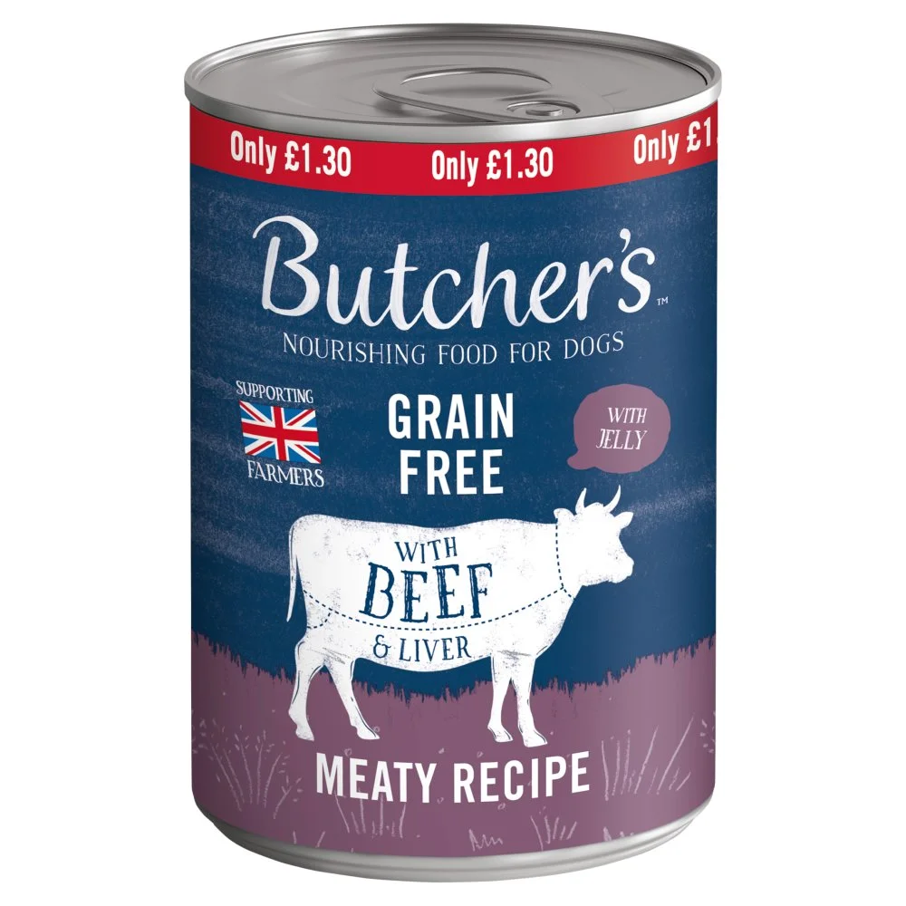 Butchers dog beef&liver in jelly pm£1.30