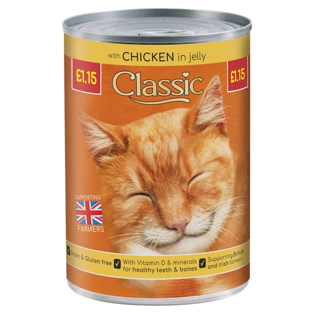 Classic cat with chicken in jelly pm£1.15