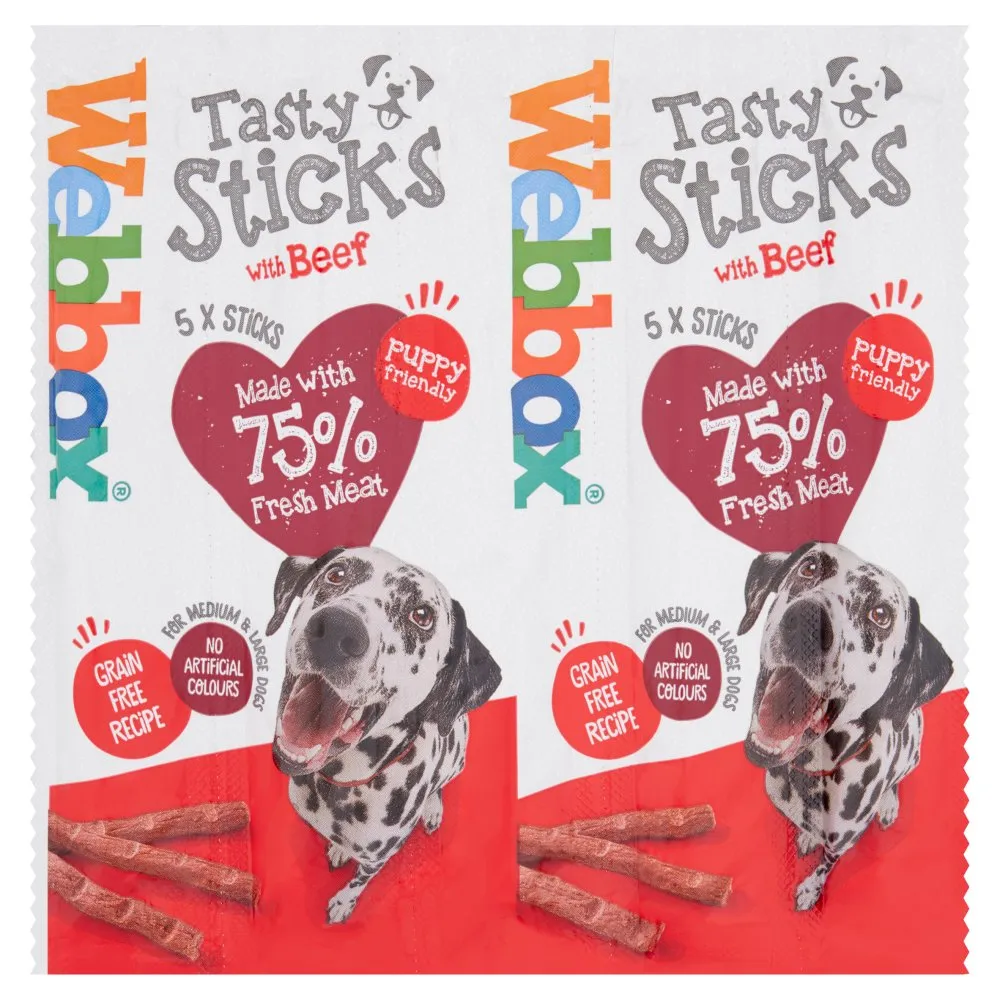 Webbox Large Dog Sticks Beef