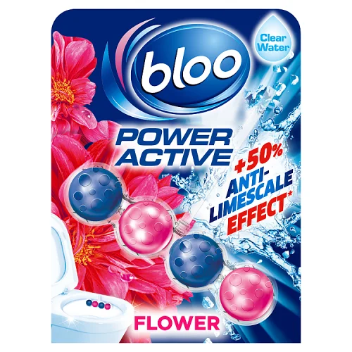 ***bloo power active toilet rim block flower