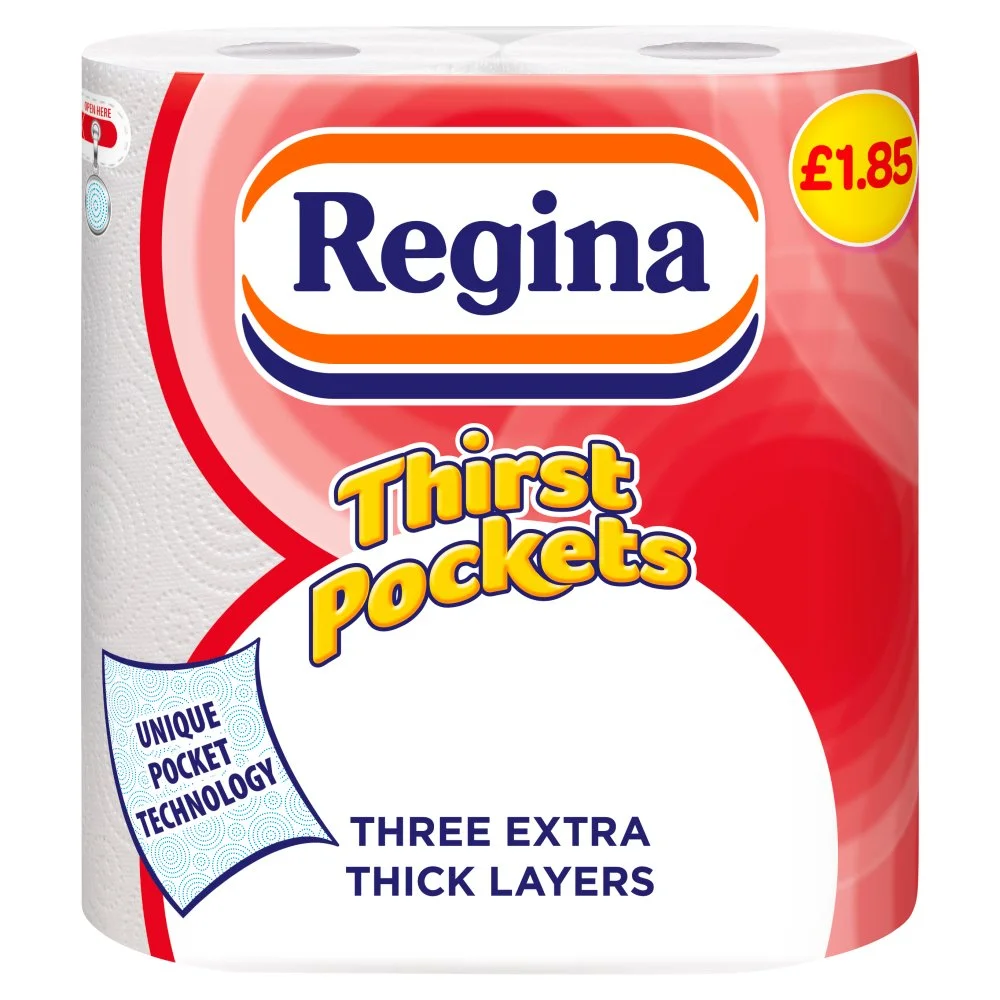 Regina heart k/towel 3 ply pm £1.85