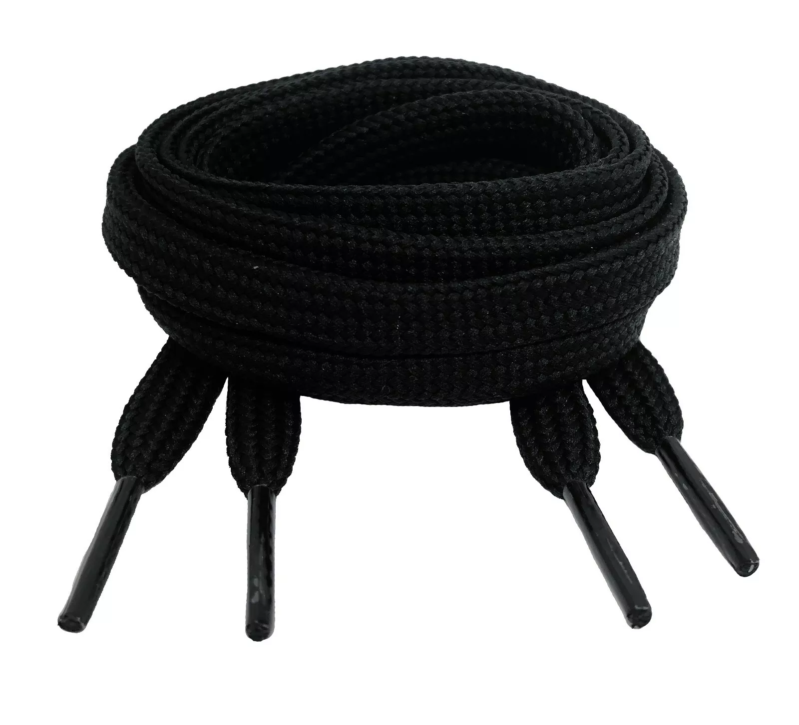County flat black boot laces