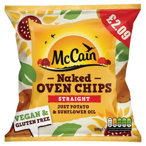 Mccain naked straight cut oven chips £2.09