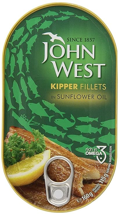 [606065/10] JOHN WEST KIPPER FILLETS IN SUNFLOWER OIL