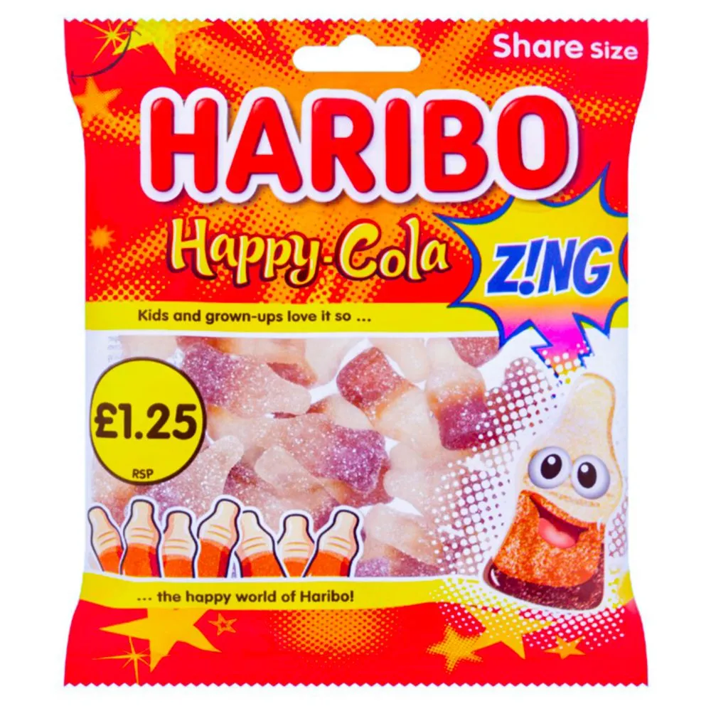 [904227/12] HARIBO HAPPY COLA ZING£1.25