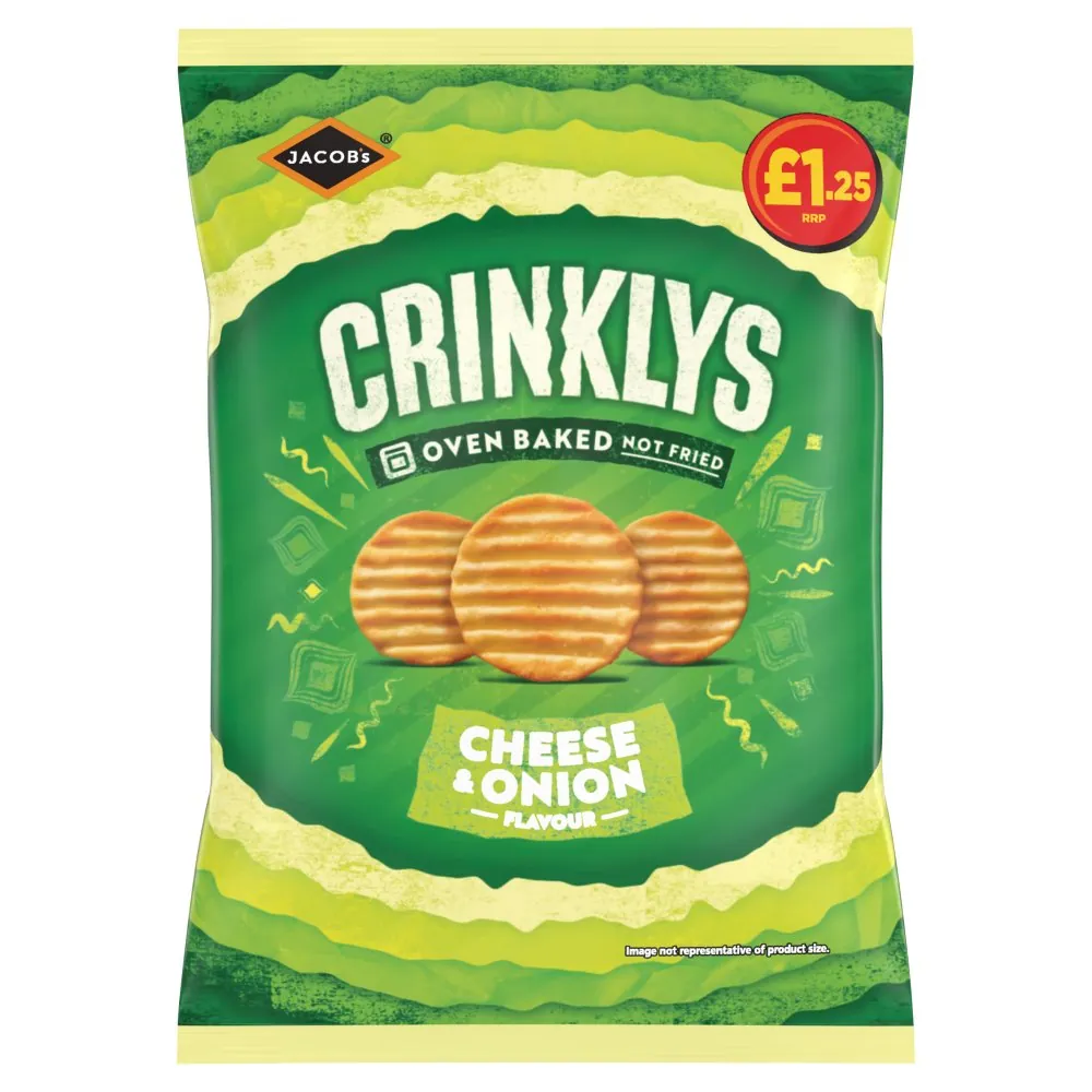 [904888/15] CRINKLYS CHEESE & ONION £1.25