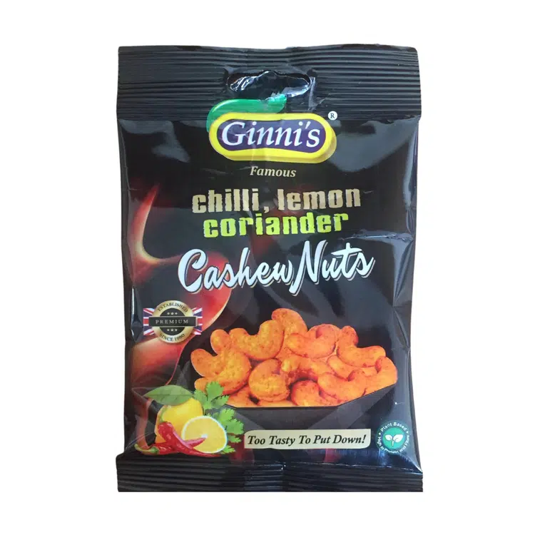 [905070/10] GINNI CHILLI LEMON & CORIANDER CASHEWNUTS