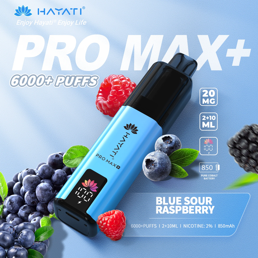 [905897/5] HAYATI PRO MAX+ 6000+ BLUE SOUR RASPBERRY KIT