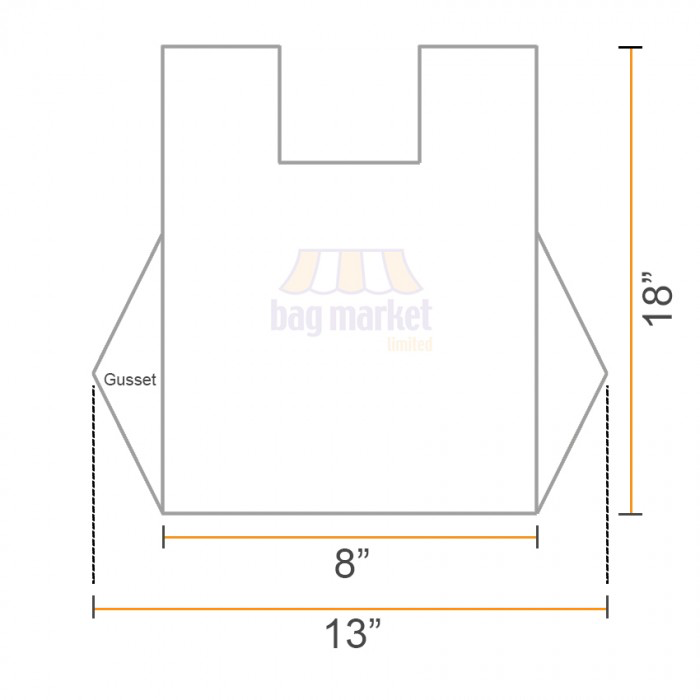 [905938/20] WHITE (VEST CARRIER) BOTTLE BAG '8'x'13'x'18'
